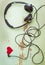 Headphones symbol Valentine