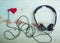 Headphones symbol Valentine