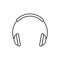 Headphones thin line icon