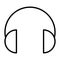 Headphones thin line icon. Vector illustration