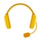 Headphones vector icon isolated audio design sound music phone device symbol equipment modern stereo headset dj earphone