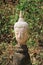 The heads of abandoned old buddha statue