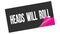 HEADS  WILL  ROLL text on black pink sticker stamp