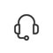 Headset device line icon