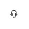 Headset music icon design very creative