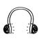 Headset music isolated icon