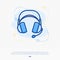 Headset thin line icon. Modern vector illustration