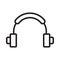 Headset thin line vector icon