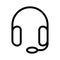 Headset thin line vector icon