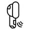 Headset wireless icon, outline style