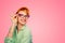 Headshot Attractive Young Woman With Glasses