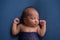 Headshot of a Sleeping Newborn Baby Boy