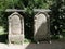 Headstone in the old Jewish cemetery at Hamburger StraÃŸe