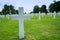 Headstone of an unmarked grave and unknown soldier at the American Cemetery at Omaha Beach