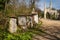 Headstones on graves in nunhead cemetery london, in england at daytime