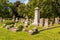 Headstones, Monuments and Crosses in Cemetery