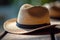 Headwear for summer chic Straw hat and fedora in perfect harmony