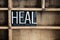 Heal Concept Metal Letterpress Word in Drawer