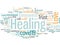 Heal covid wordcloud concept