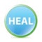 Heal natural aqua cyan blue round button