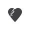 Healed broken heart vector icon