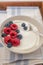 Healhty greek Yogurt with fresh berries for breakfast