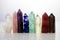 Healing Chakra crystals. Meditation, Reiki or spiritual healing background.