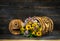 Healing herbs in a birch bark box