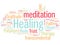 Healing meditation wordcloud word tag