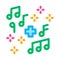 Healing music icon vector outline illustration