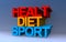 healt diet sport on blue