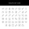 Healt icon set outline set