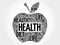 Health apple word cloud