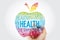 Health apple word cloud