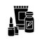 Health and beauty black glyph icon