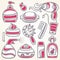 Health and beauty supplies icons