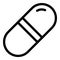 Health capsule icon, outline style