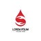 Health care&Blood donation logo icon design template