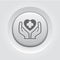 Health Care Center Icon. Grey Button Design