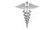 Health Care Concept. Silver Medical Caduceus Symbol Seamless Looped Rotating