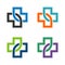 Health Care Cross Infinity Line Logo Template Illustration Design. Vector EPS 10