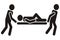 Health care, figure and health stretcher