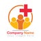 Health care hospital logo red mark