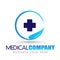 Health care medical cross nature logo icon on white background