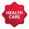 Health Care misty rose red starburst sticker button