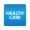 Health Care shiny blue square button
