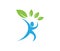 Health care wellness vector logo design