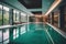 Health club with indoor pool, ideal for wellness created with Generative AI