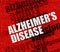 Health concept: Alzheimers Disease on Red Wall .