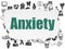 Health concept: Anxiety on Torn Paper background